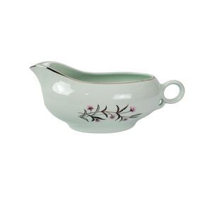 Vintage Edwin Knowles Gravy Boat Strawflower Floral Pattern China GUC